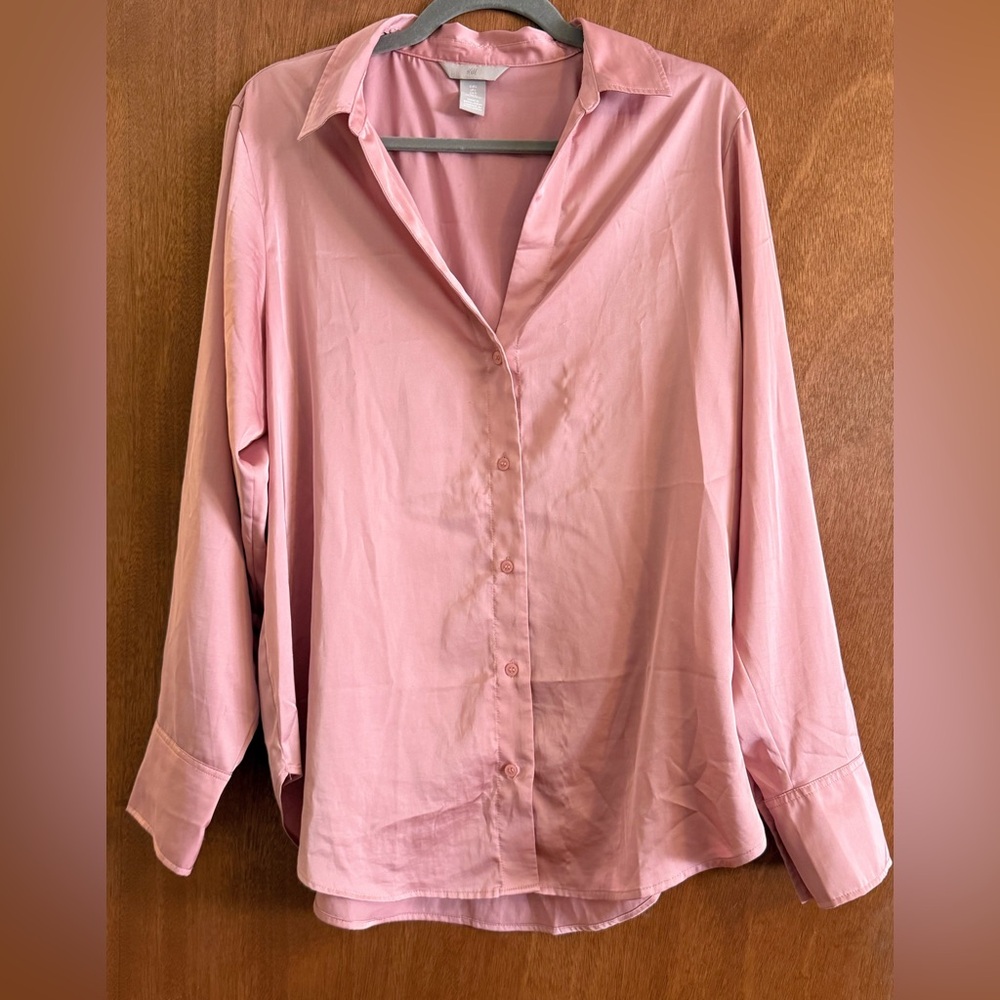 H&M Pink Women's Button-Up Shirt